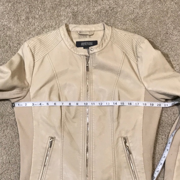 Preowned Kenneth Cole Reaction sand colored leather jacket - XL - Picture 8 of 8